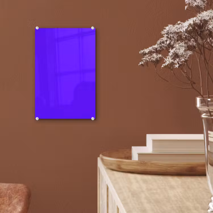 Glas schilderij - Electric - Indigo - Paars — 6