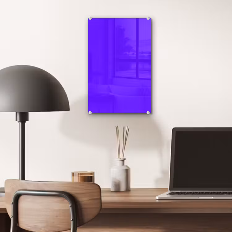 Glas schilderij - Electric - Indigo - Paars — 7