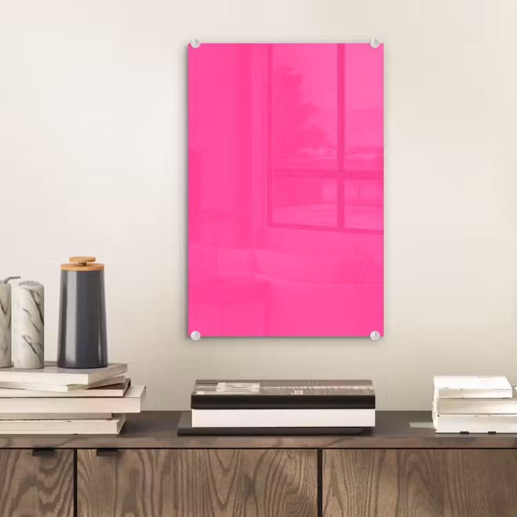 Glas schilderij - Electric - Magenta - Roze — 2