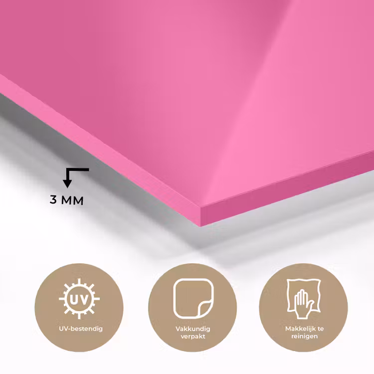 Glas schilderij - Electric - Magenta - Roze — 3