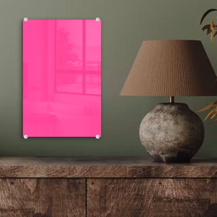 Glas schilderij - Electric - Magenta - Roze — 4