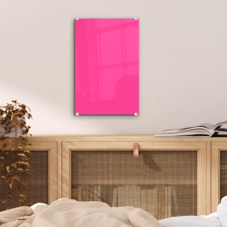 Glas schilderij - Electric - Magenta - Roze — 5