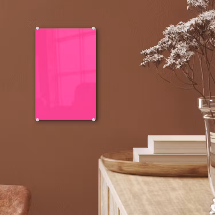 Glas schilderij - Electric - Magenta - Roze — 6
