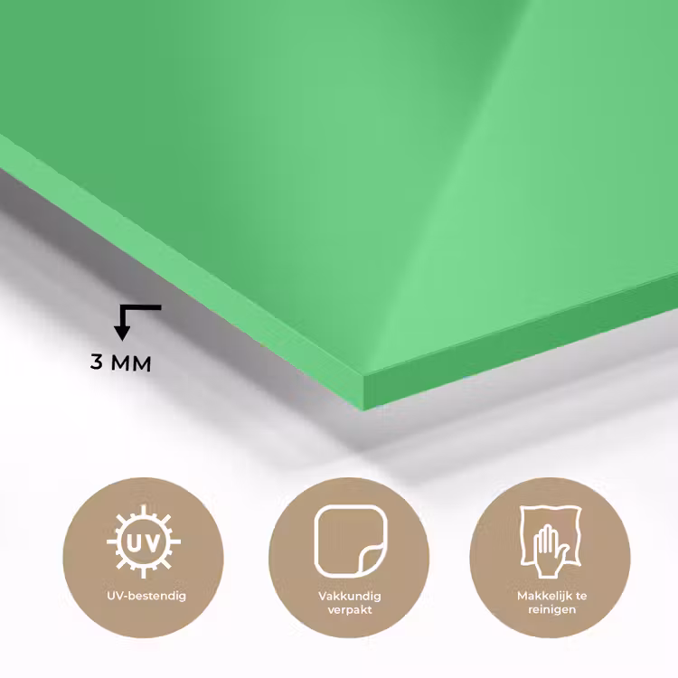 Glas schilderij - Mint - Green - Groen — 3