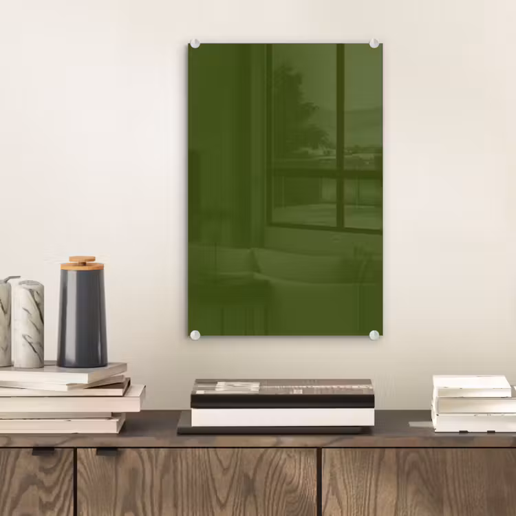 Glas schilderij - Olive - Drab - Groen — 2