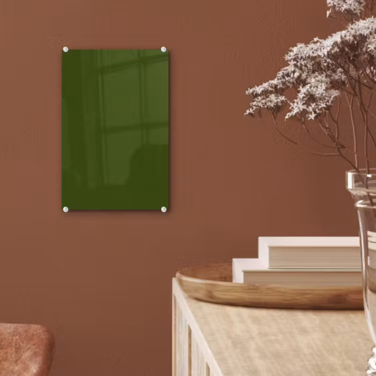 Glas schilderij - Olive - Drab - Groen — 6