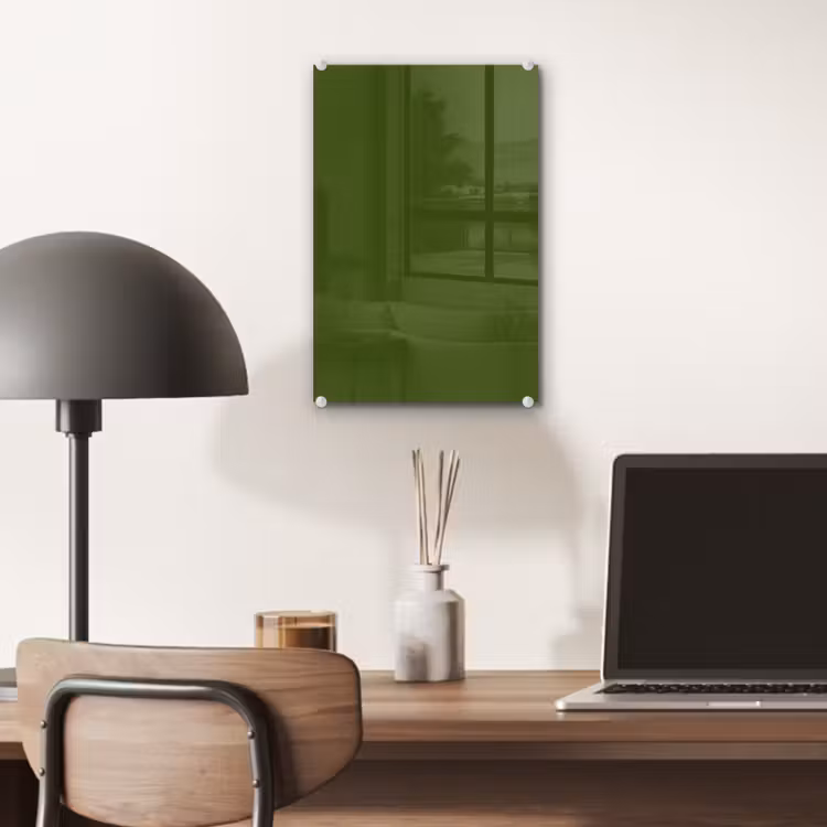 Glas schilderij - Olive - Drab - Groen — 7