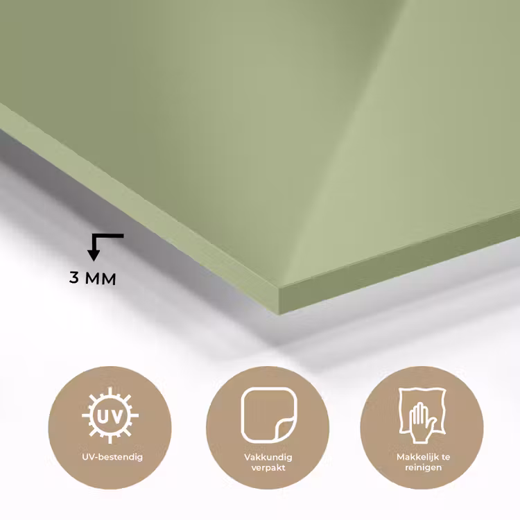 Glas schilderij - Sage - Green - Groen — 3