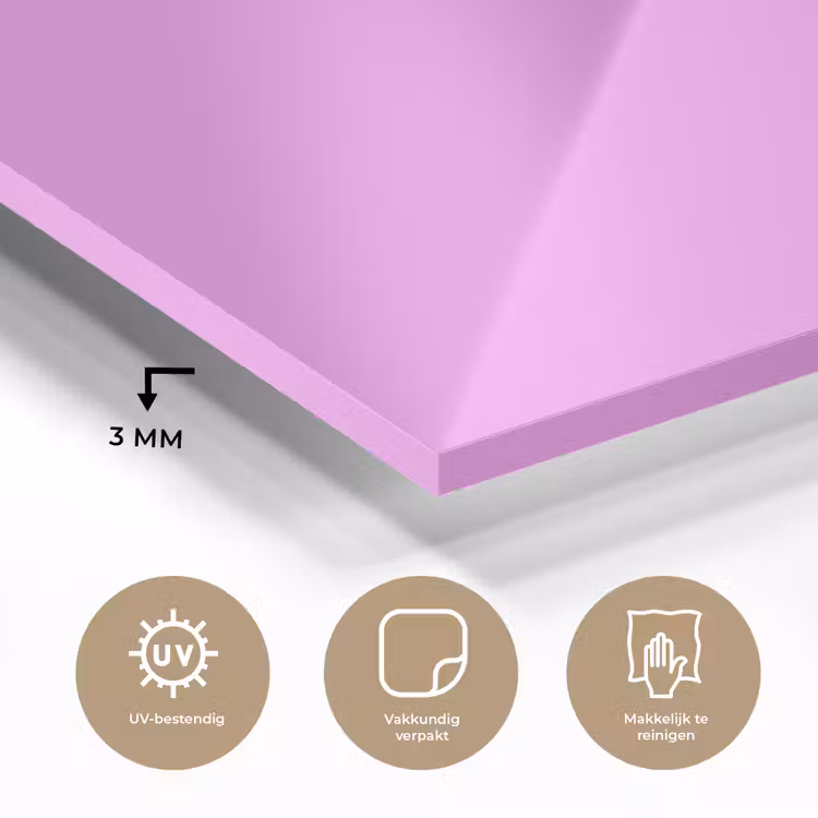 Glas schilderij - Soft - Lavender - Roze — 3