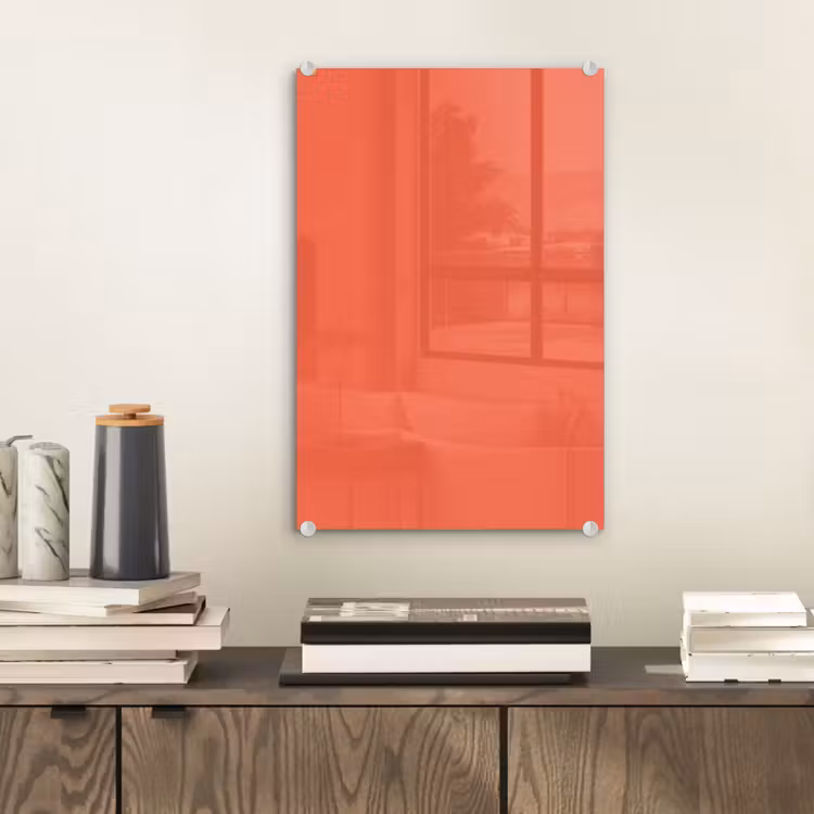 Glas schilderij - Sunset - Salmon - Oranje — 2