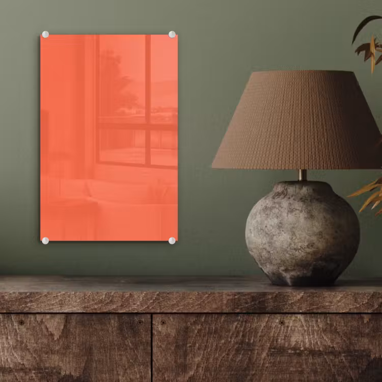 Glas schilderij - Sunset - Salmon - Oranje — 4