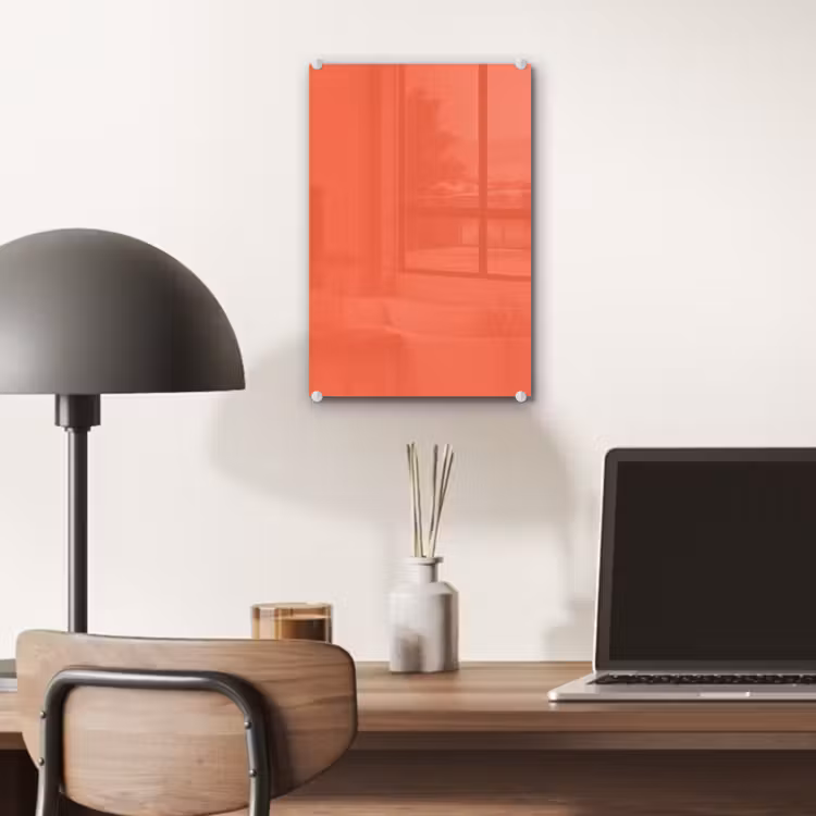 Glas schilderij - Sunset - Salmon - Oranje — 7