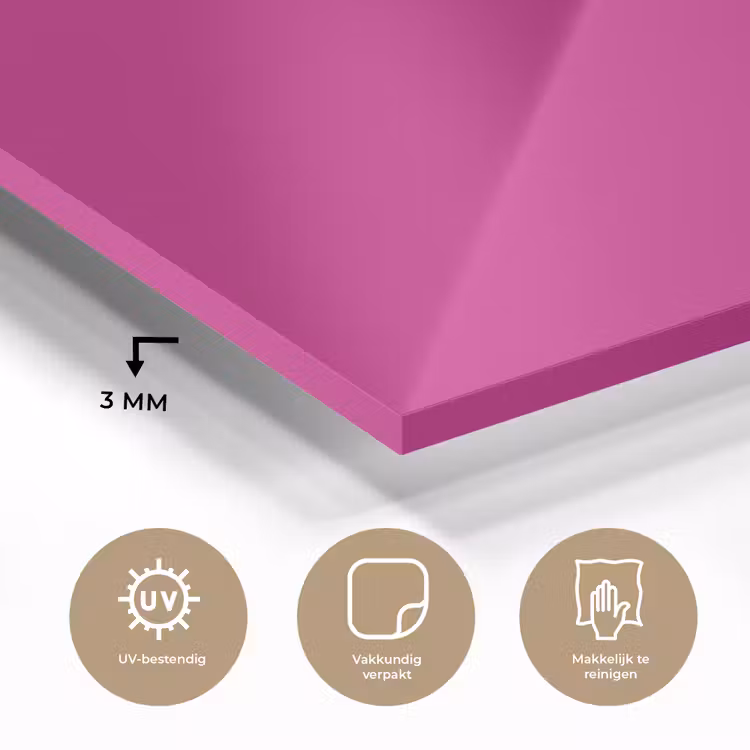Glas schilderij - Velvet - Magenta - Roze — 3