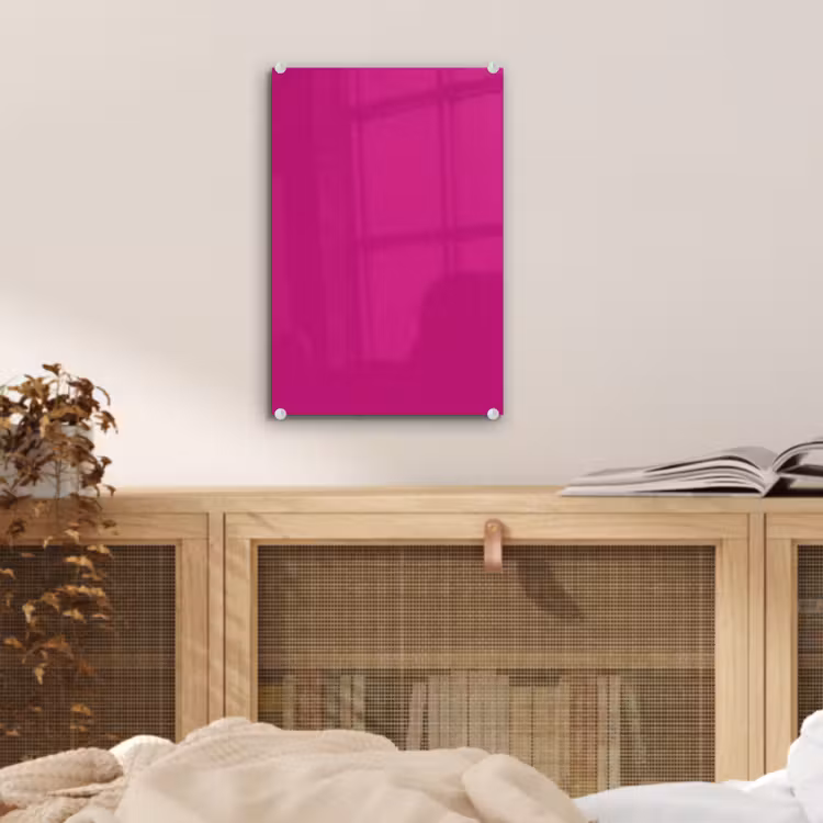 Glas schilderij - Velvet - Magenta - Roze — 5