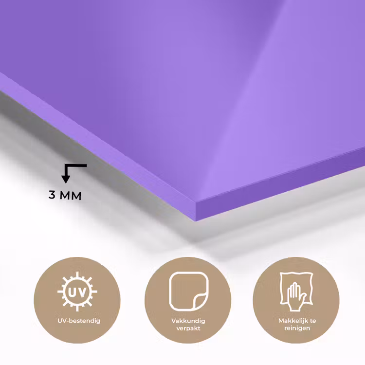 Glas schilderij - Vivid - Violet - Paars — 3