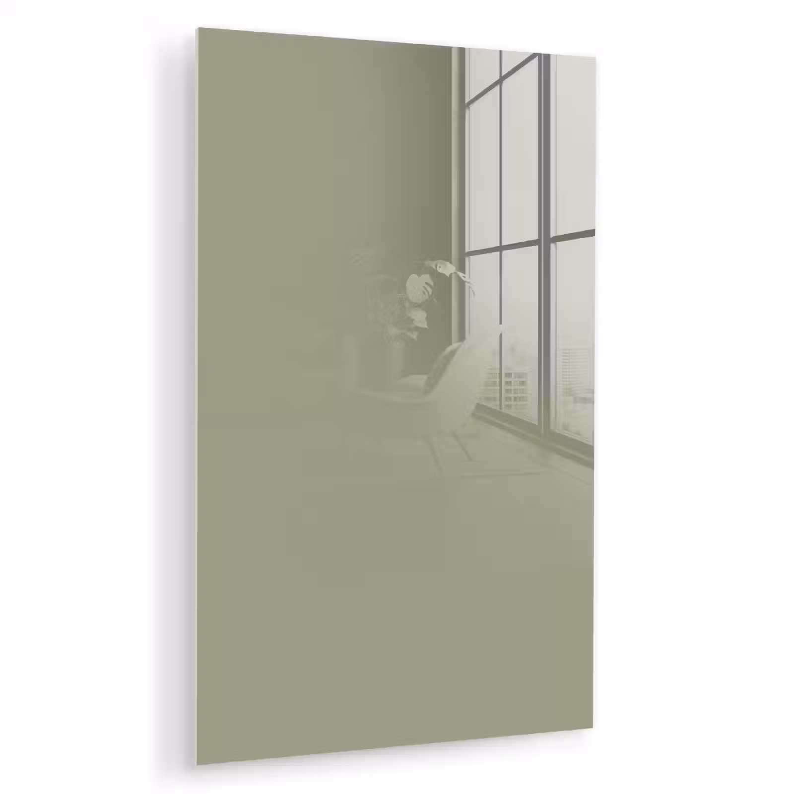 Glas schilderij - Sage - Mist - Groen — 1