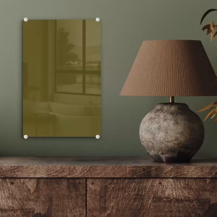 Glas schilderij - Dark - Olive - Groen — 4