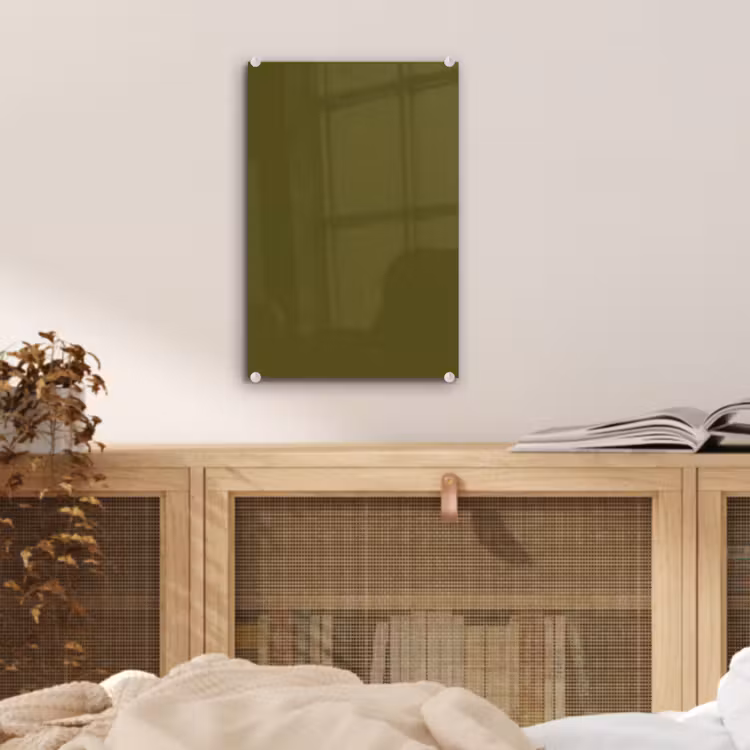 Glas schilderij - Dark - Olive - Groen — 5