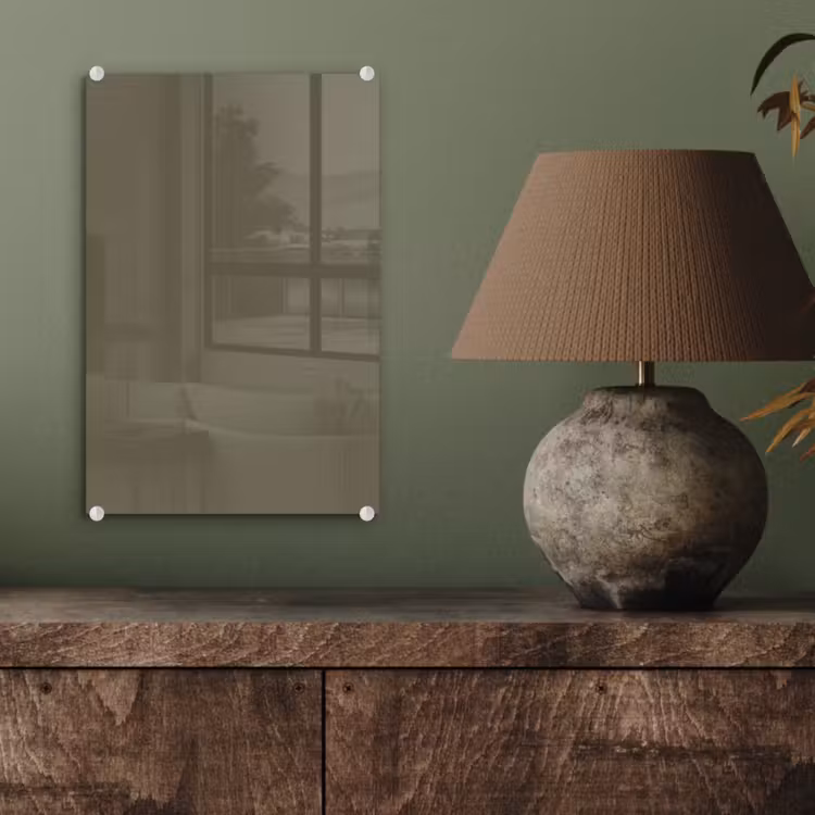 Glas schilderij - Deep - Khaki - Groen — 4