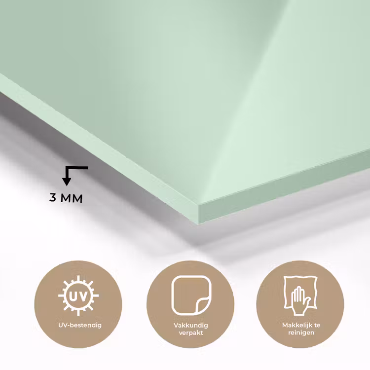 Glas schilderij - Pale - Mint - Groen — 3