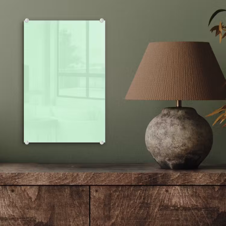 Glas schilderij - Pale - Mint - Groen — 4