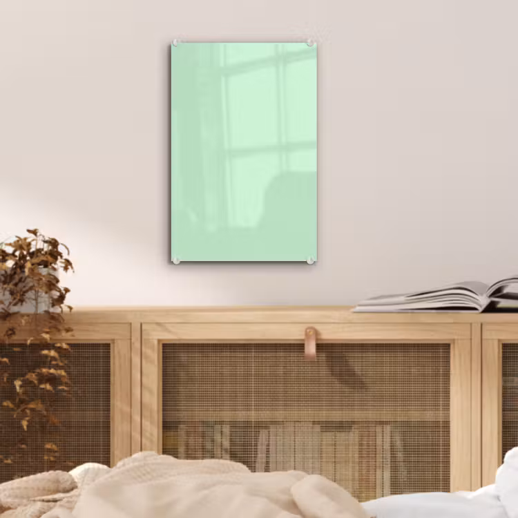 Glas schilderij - Pale - Mint - Groen — 5