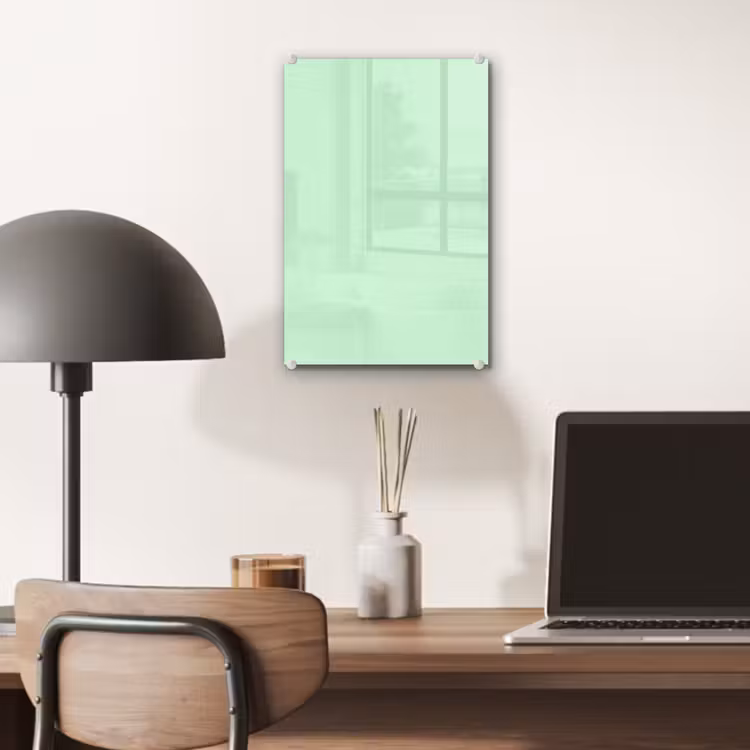 Glas schilderij - Pale - Mint - Groen — 7