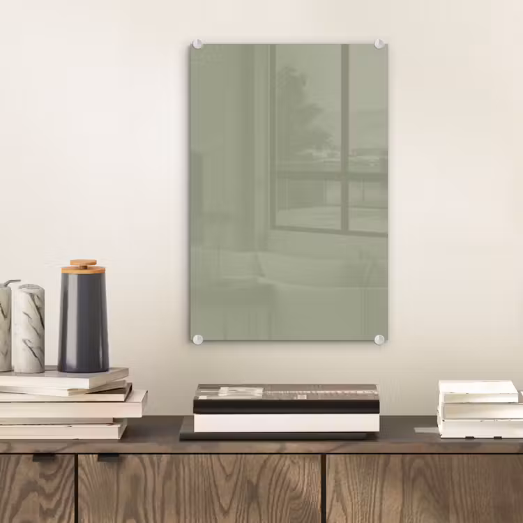 Glas schilderij - Sage - Mist - Groen — 2