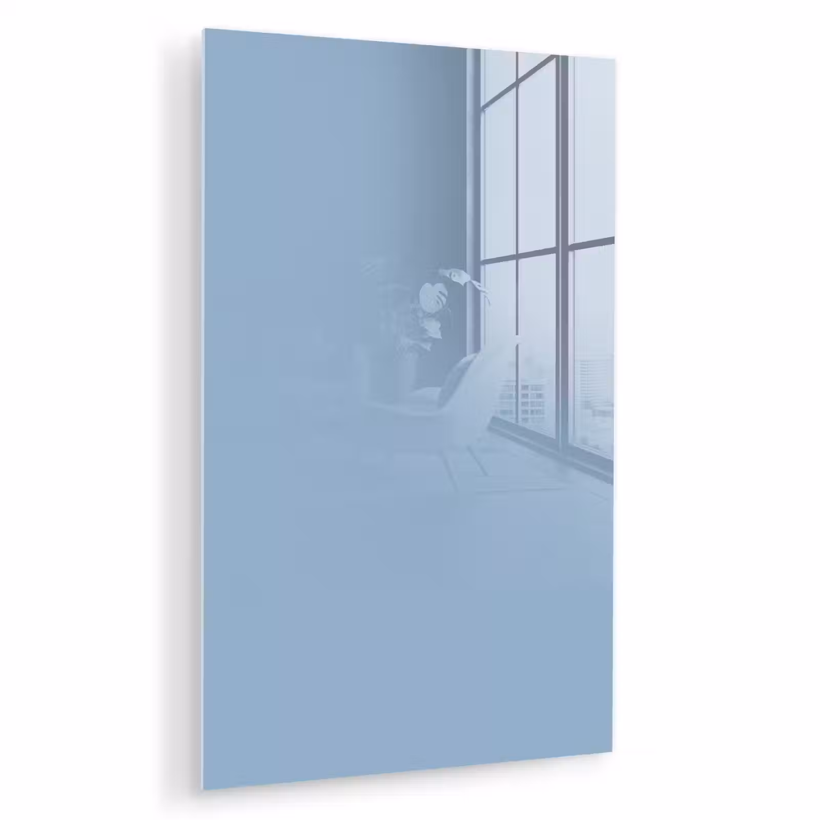 Glas schilderij - Dusty - Denim - Blauw — 1