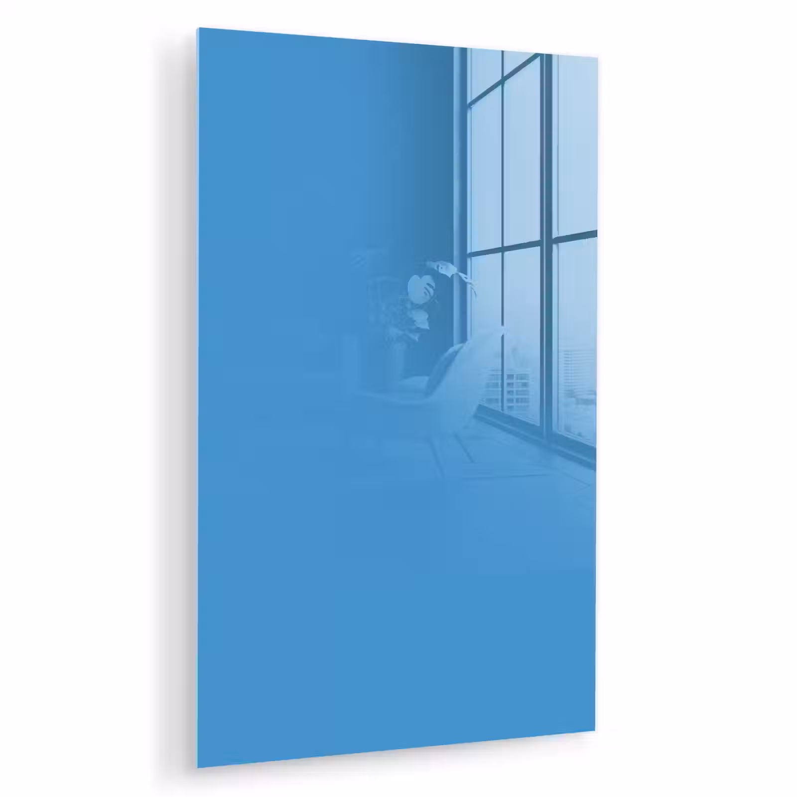 Glas schilderij - Steel - Blue - Blauw — 1