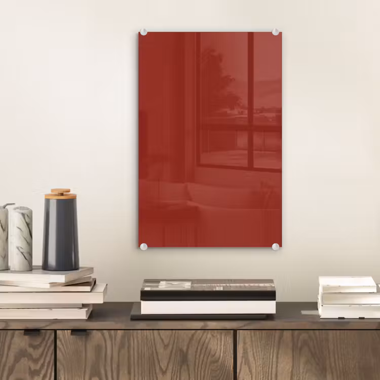 Glas schilderij - Burnt - Copper - Rood — 2