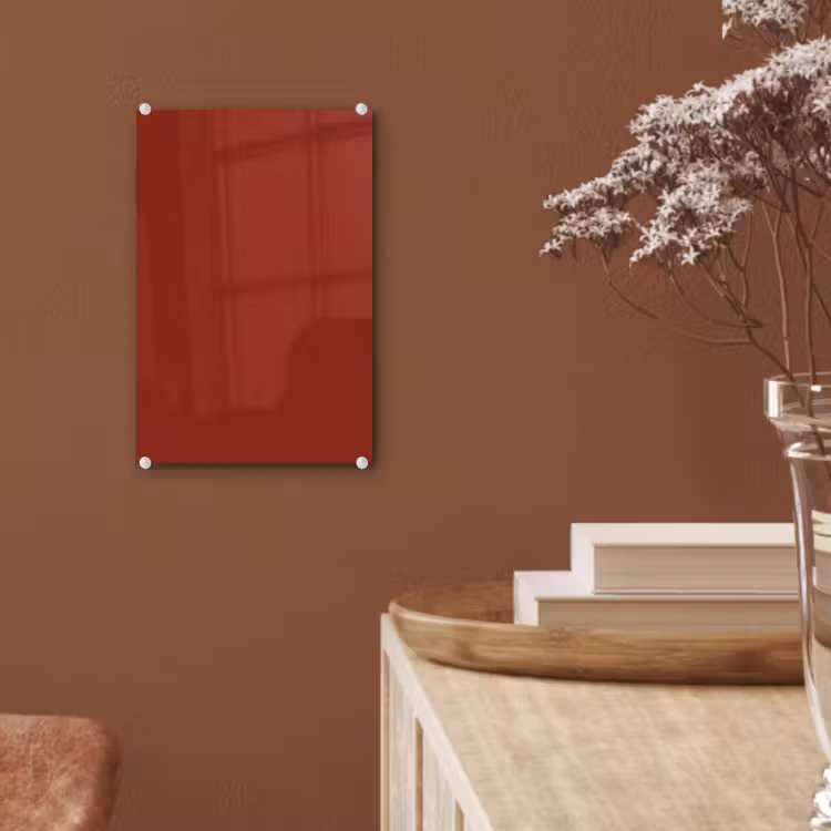 Glas schilderij - Burnt - Copper - Rood — 6