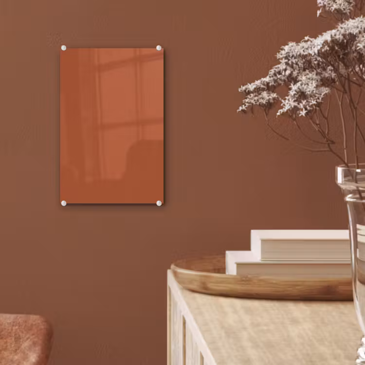Glas schilderij - Burnt - Sienna - Oranje — 6