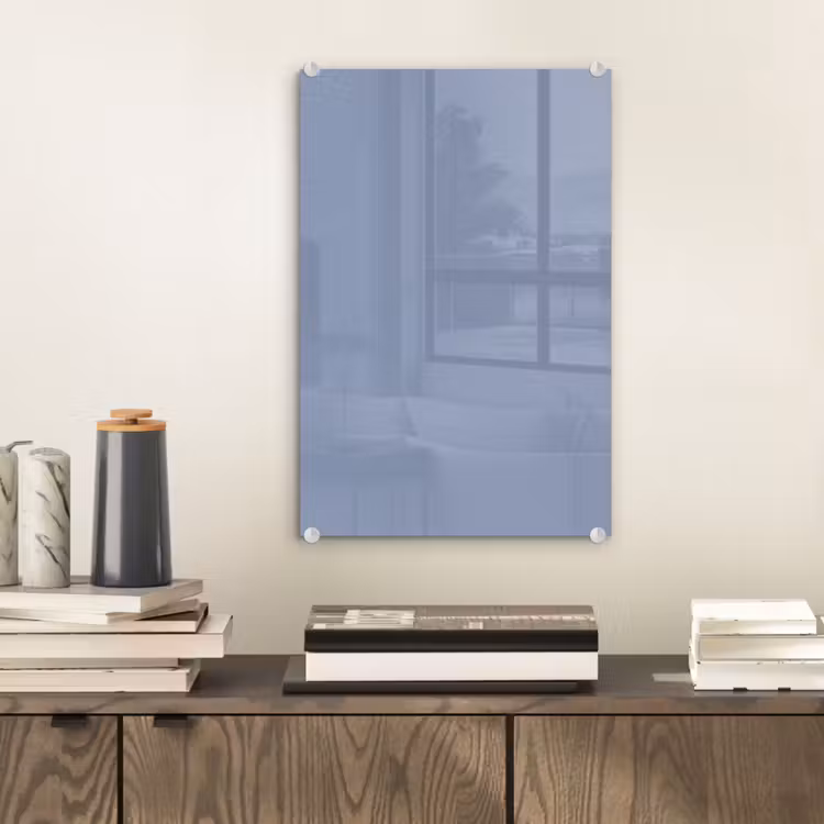 Glas schilderij - Canary - Champ - Blauw — 2