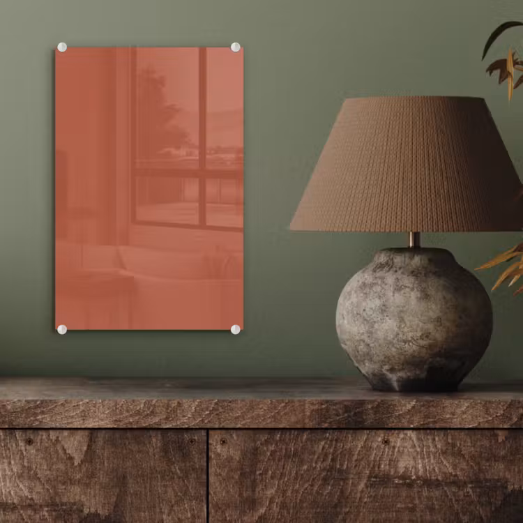 Glas schilderij - Copperhead - Oranje - Bruin — 4