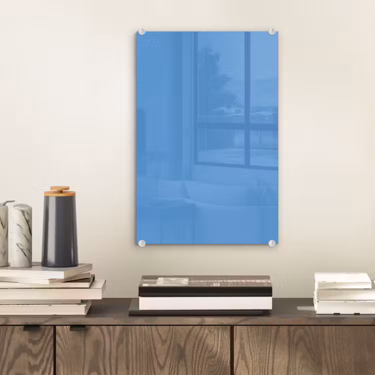 Glas schilderij - Cornflower - Blue - Blauw — 2