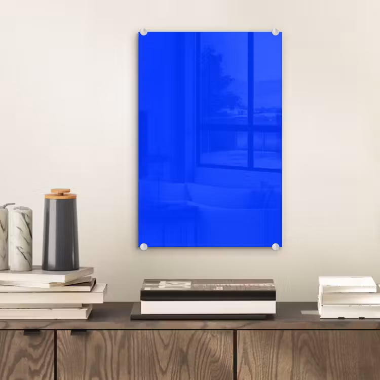 Glas schilderij - Electric - Blue - Blauw — 2