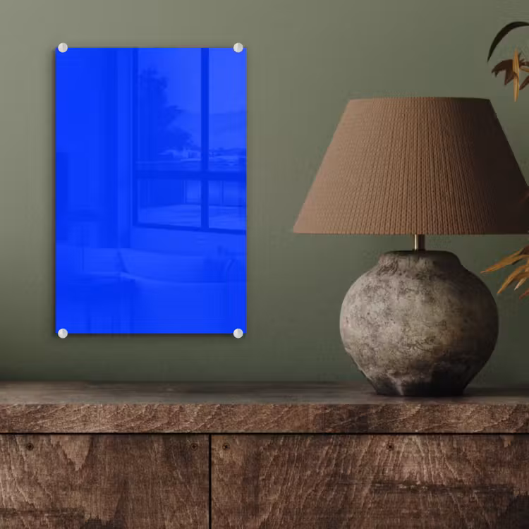Glas schilderij - Electric - Blue - Blauw — 4
