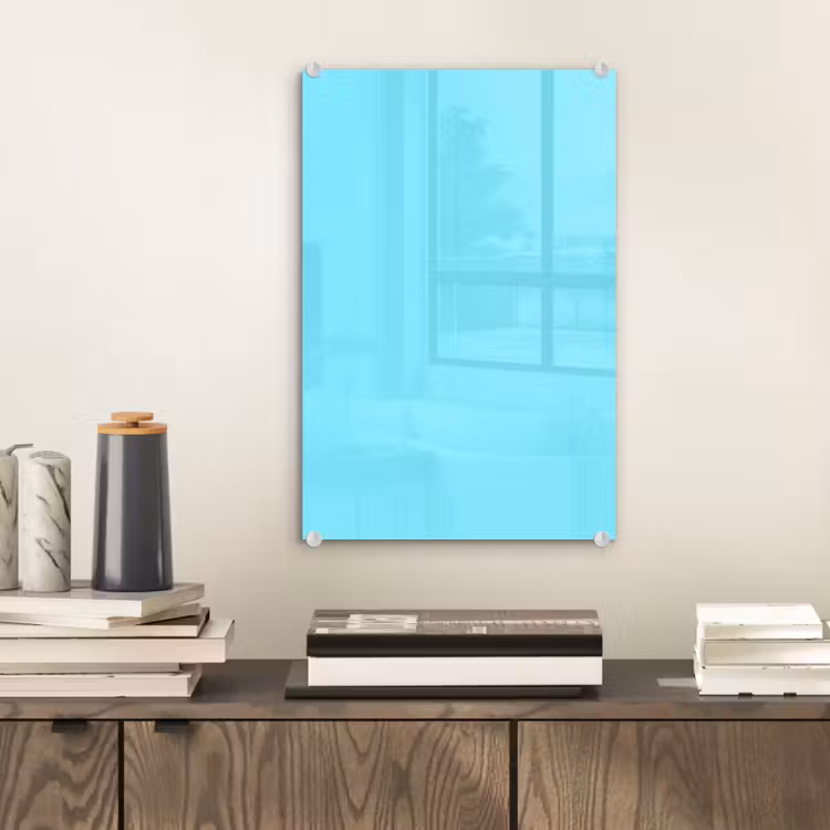 Glas schilderij - Electric - Cyan - Blauw — 2