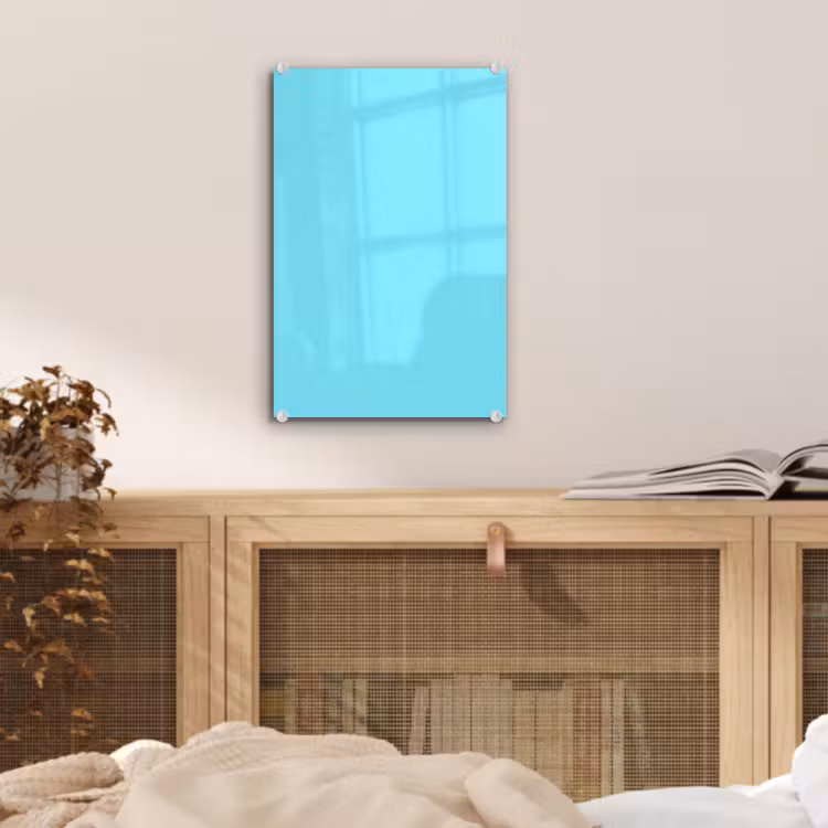 Glas schilderij - Electric - Cyan - Blauw — 5