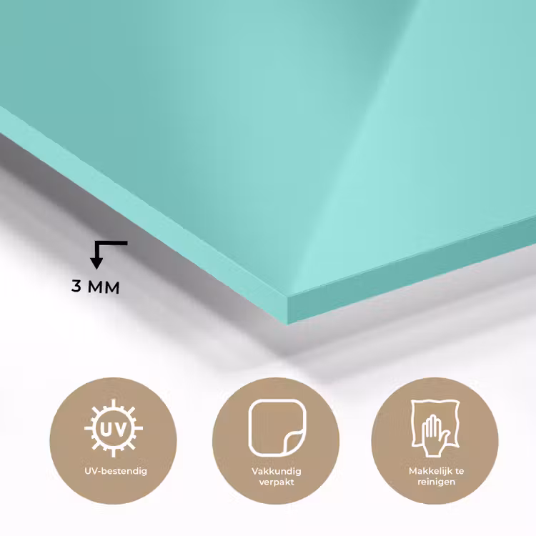Glas schilderij - Electric - Cyan - Turkoois — 3