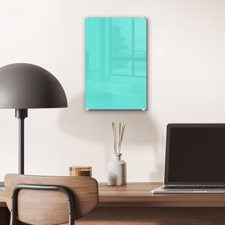 Glas schilderij - Electric - Cyan - Turkoois — 7