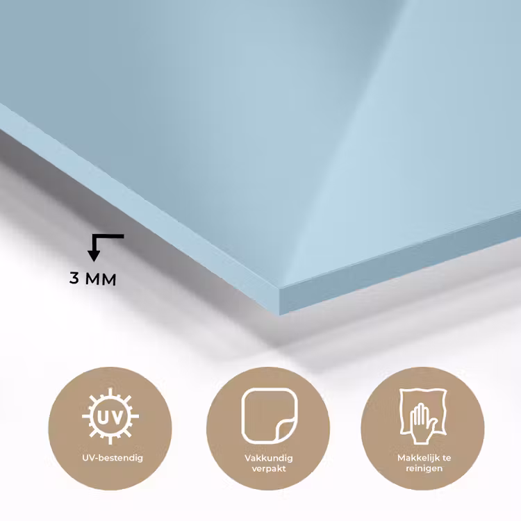 Glas schilderij - Ice - Blue - Blauw — 3