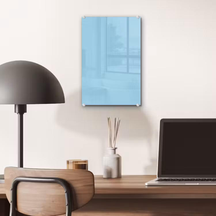 Glas schilderij - Ice - Blue - Blauw — 7