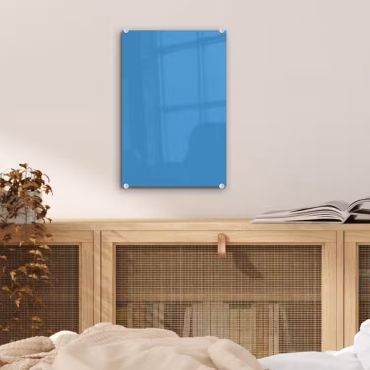 Glas schilderij - Steel - Blue - Blauw — 5