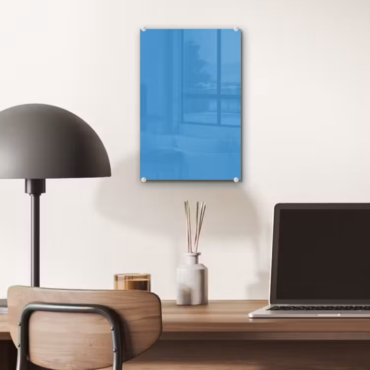 Glas schilderij - Steel - Blue - Blauw — 7