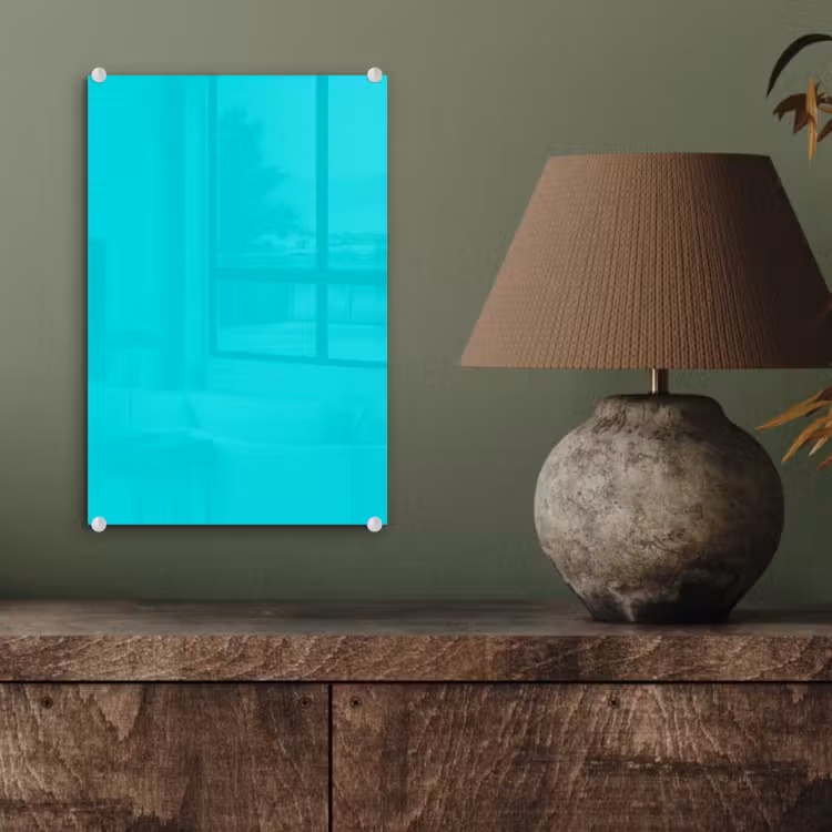 Glas schilderij - Vivid - Aquamarine - Turkoois — 4