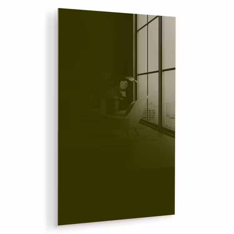 Glas schilderij - Dark - Olive - Groen — 1