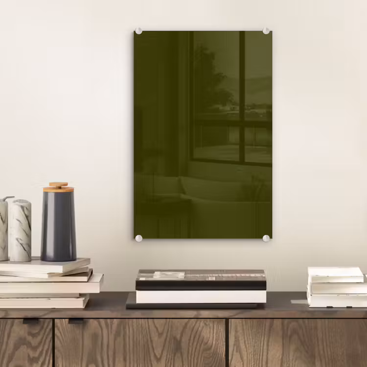 Glas schilderij - Dark - Olive - Groen — 2
