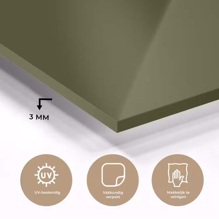 Glas schilderij - Dark - Olive - Groen — 3